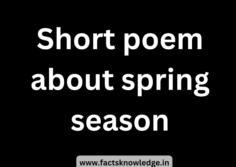 Short poem about spring season