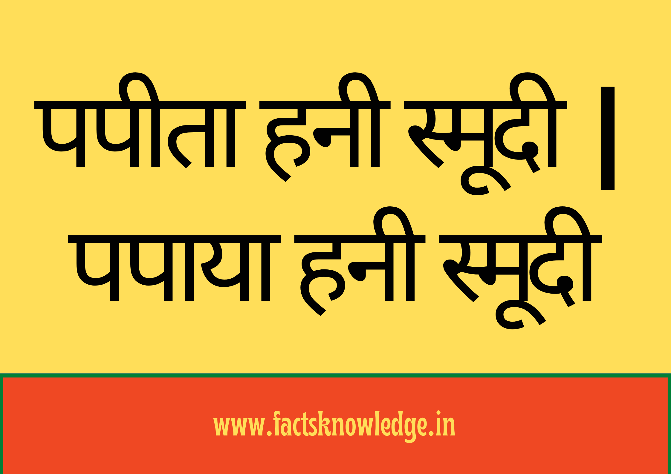 पपीता हनी स्मूदी | पपाया हनी स्मूदी