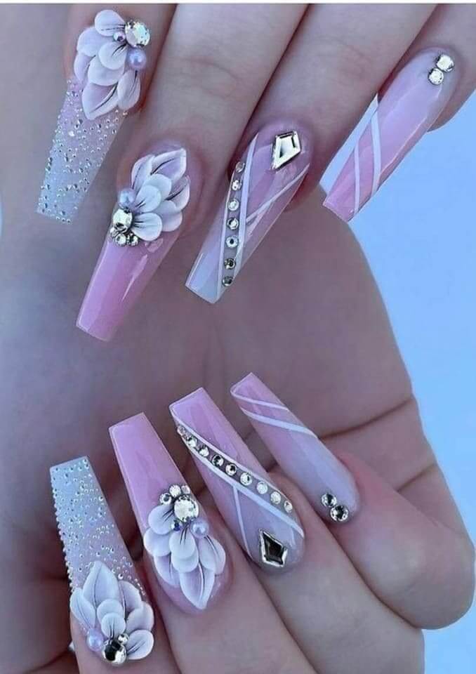 Simple nail extension designs - नेल आर्ट डिज़ाइन 6 Nail extension designs