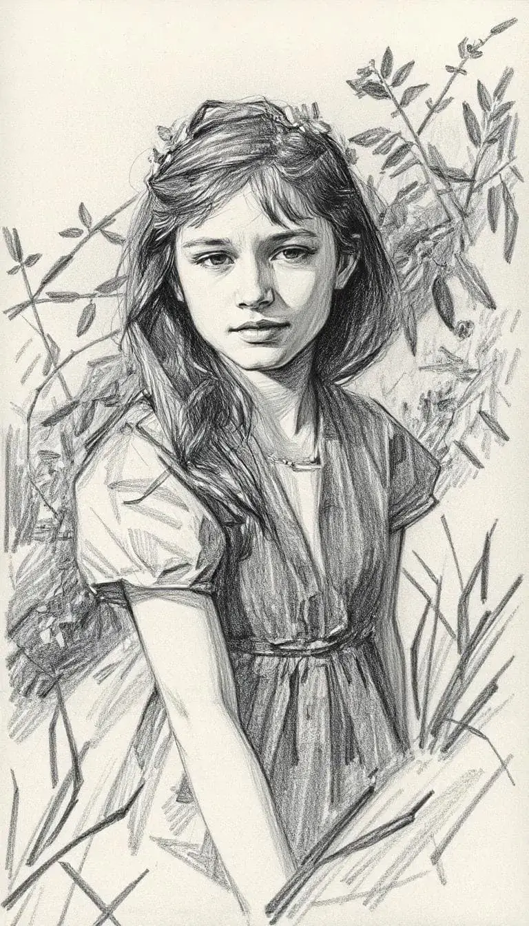 Simple pencil drawing images wallpaper cute and beautiful