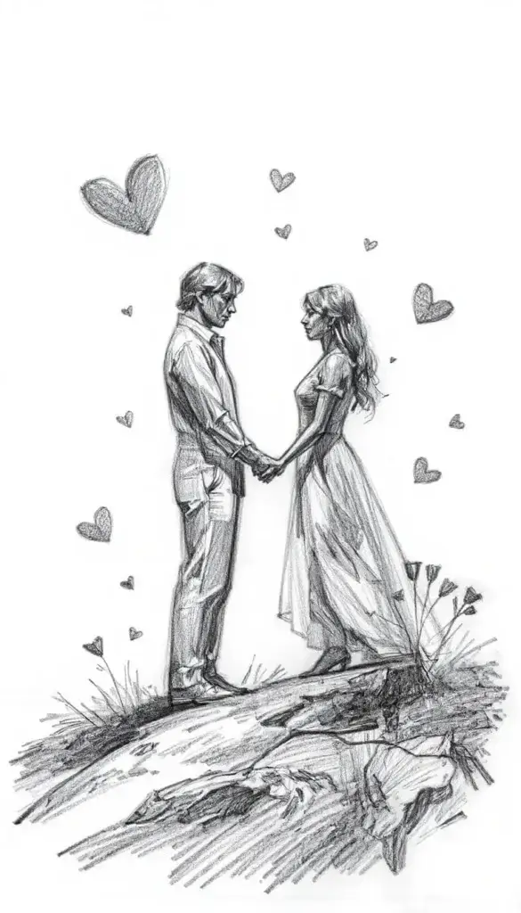 Simple pencil drawing images wallpaper cute and beautiful