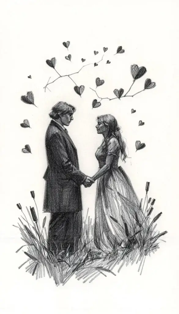 Simple pencil drawing images wallpaper cute and beautiful