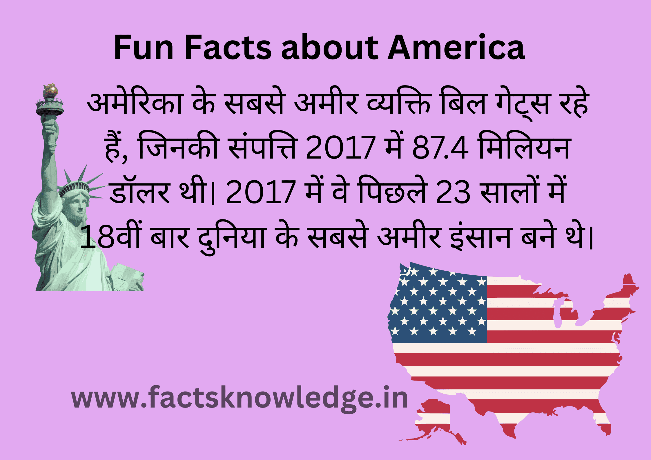 Fun Facts about America in Hindi