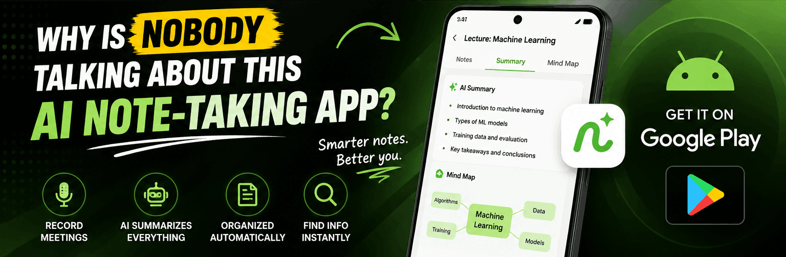 AI Note Taking App, Best AI App, Productivity App, AI Tools 2026, Hidden AI App, Meeting Notes AI, Student Productivity, Voice Notes AI, AI Assistant, Must Have App
